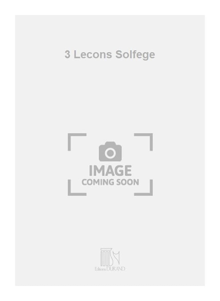 3 Lecons Solfege
